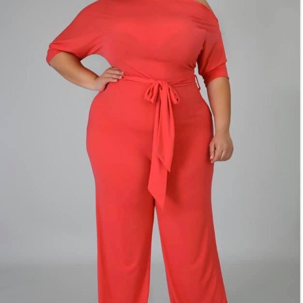 Plus Size Coral Romper or Jumpsuit